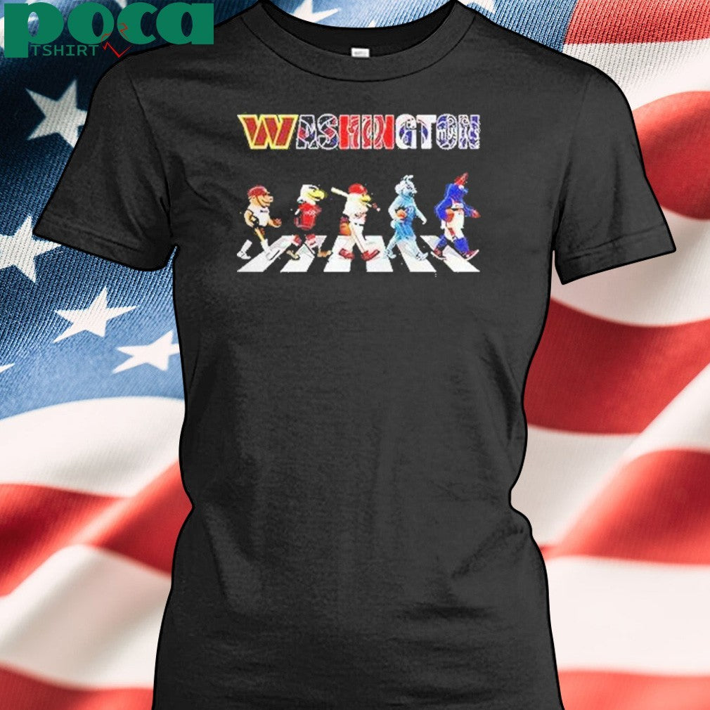 Washington Sports Teams Mascot Abbey Road Shirt