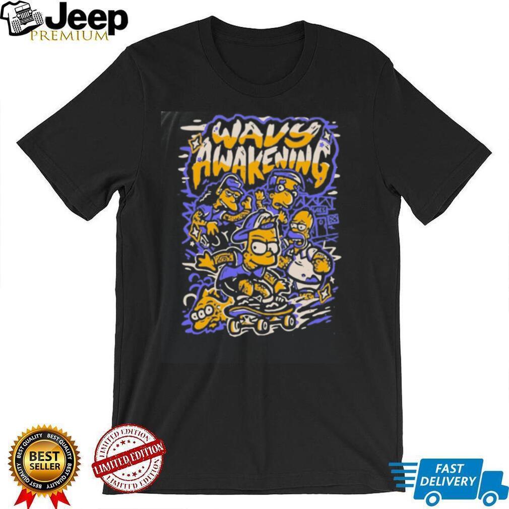 Wavy Awakening The Simpsons Characters shirt