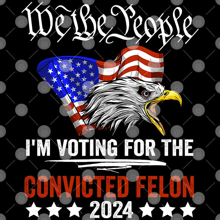 We the People 2024 I’m Voting For The Convicted Felon Eagle T Shirt