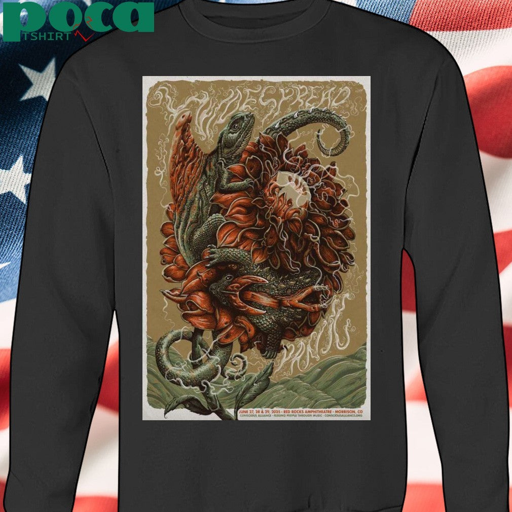 Widespread Panic At Red Rocks Amphitheatre On June 27-29 2025 Poster T-shirt