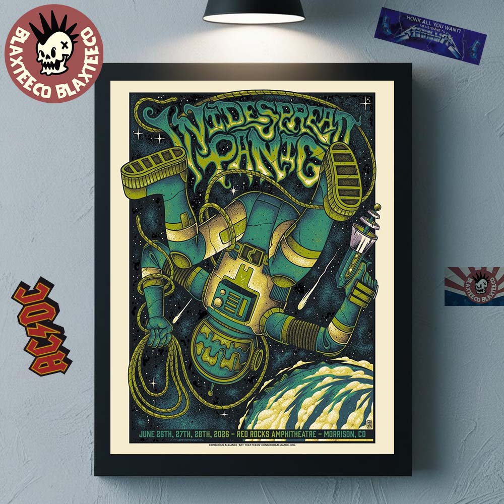 Widespread Panic Live At Red Rocks Amphitheatre 2026 Venue Poster In Morrison Colorado On June 26 27 28 2026 Poster Canvas