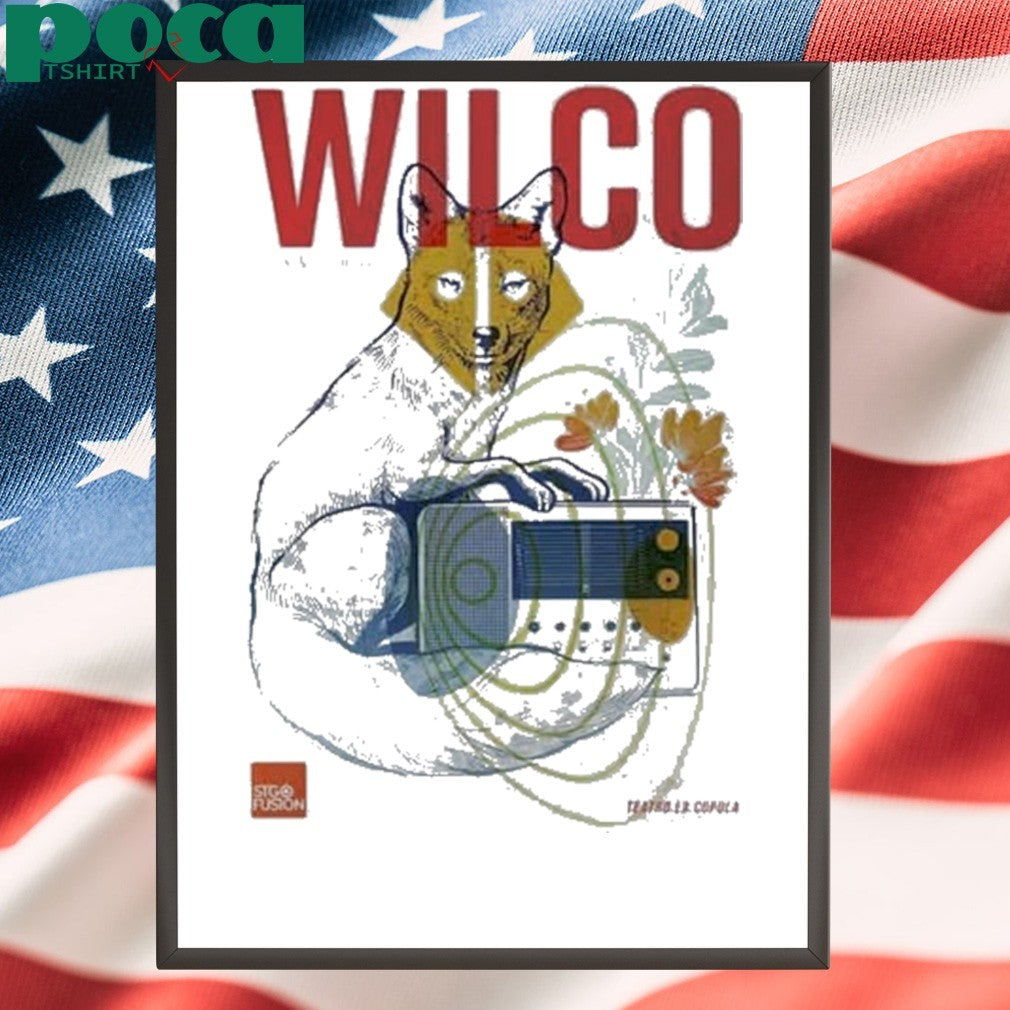 Wilco Band Poster In Santiago Chile At Teatro LA Cupula On June 2 2025 T-Shirt