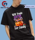 Will trade sister for candy Halloween 2025 costume shirt
