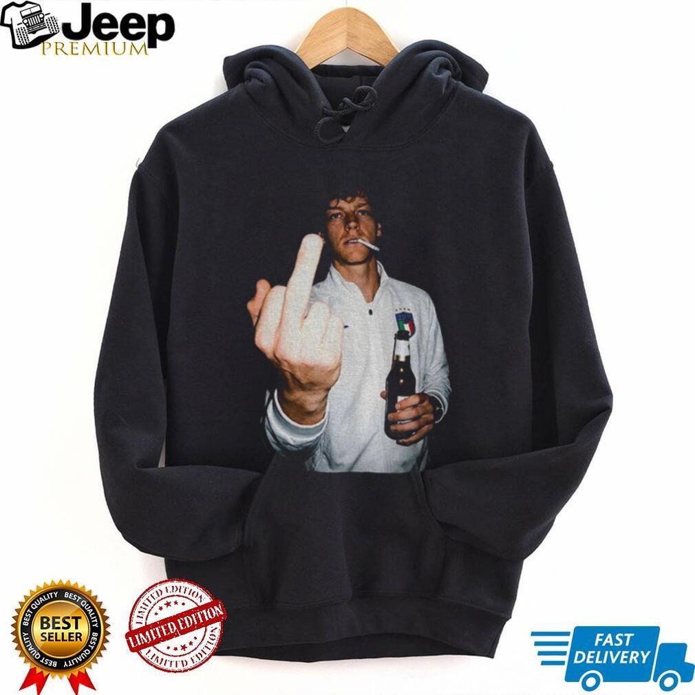 Wimbledon 2026 Men’s Singles Champion Italy Jannik Sinner Tennis middle finger shirt