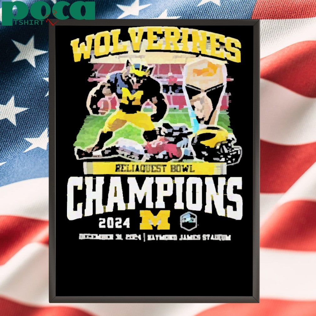 Wolverines Reliaquest Bowl Champions 2024 Mascot Shirt