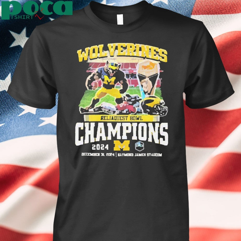 Wolverines Reliaquest Bowl Champions 2024 Mascot Shirt