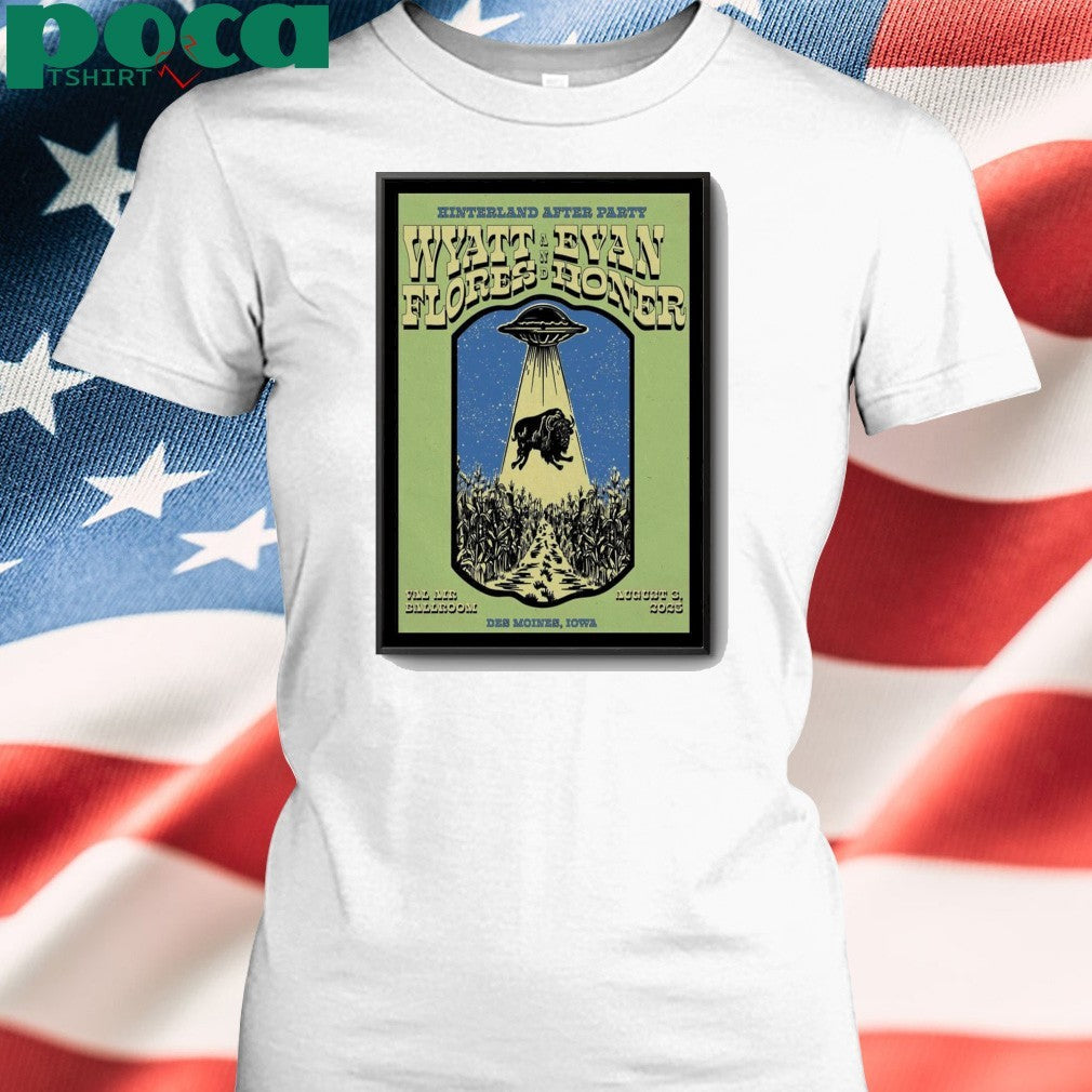 Wyatt Flores and Evan Honer August 3, 2025 Val Air Ballroom, West Des Moines, IA Poster shirt