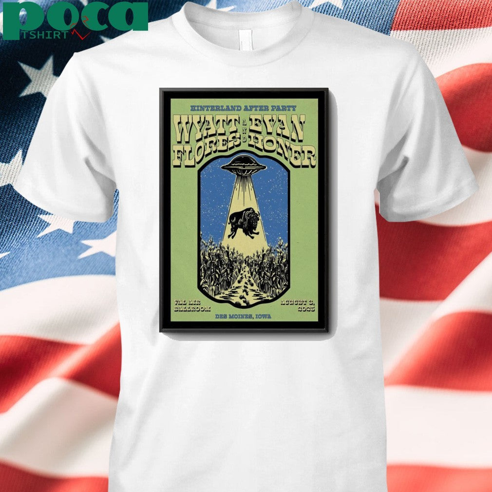 Wyatt Flores and Evan Honer August 3, 2025 Val Air Ballroom, West Des Moines, IA Poster shirt