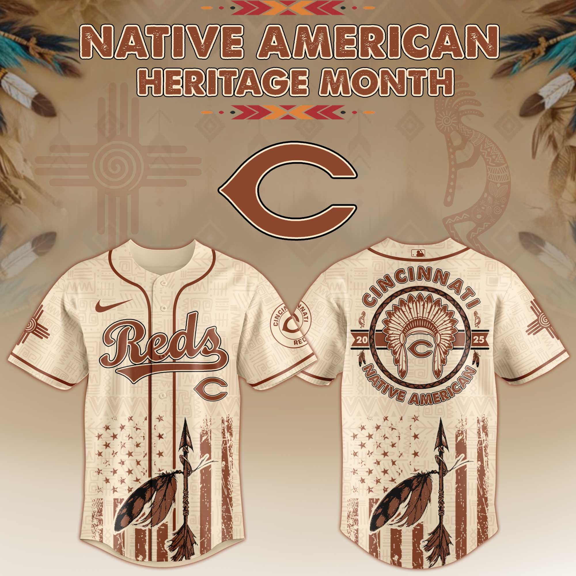 Cincinnati Reds Native American Heritage Month Jersey 2025
