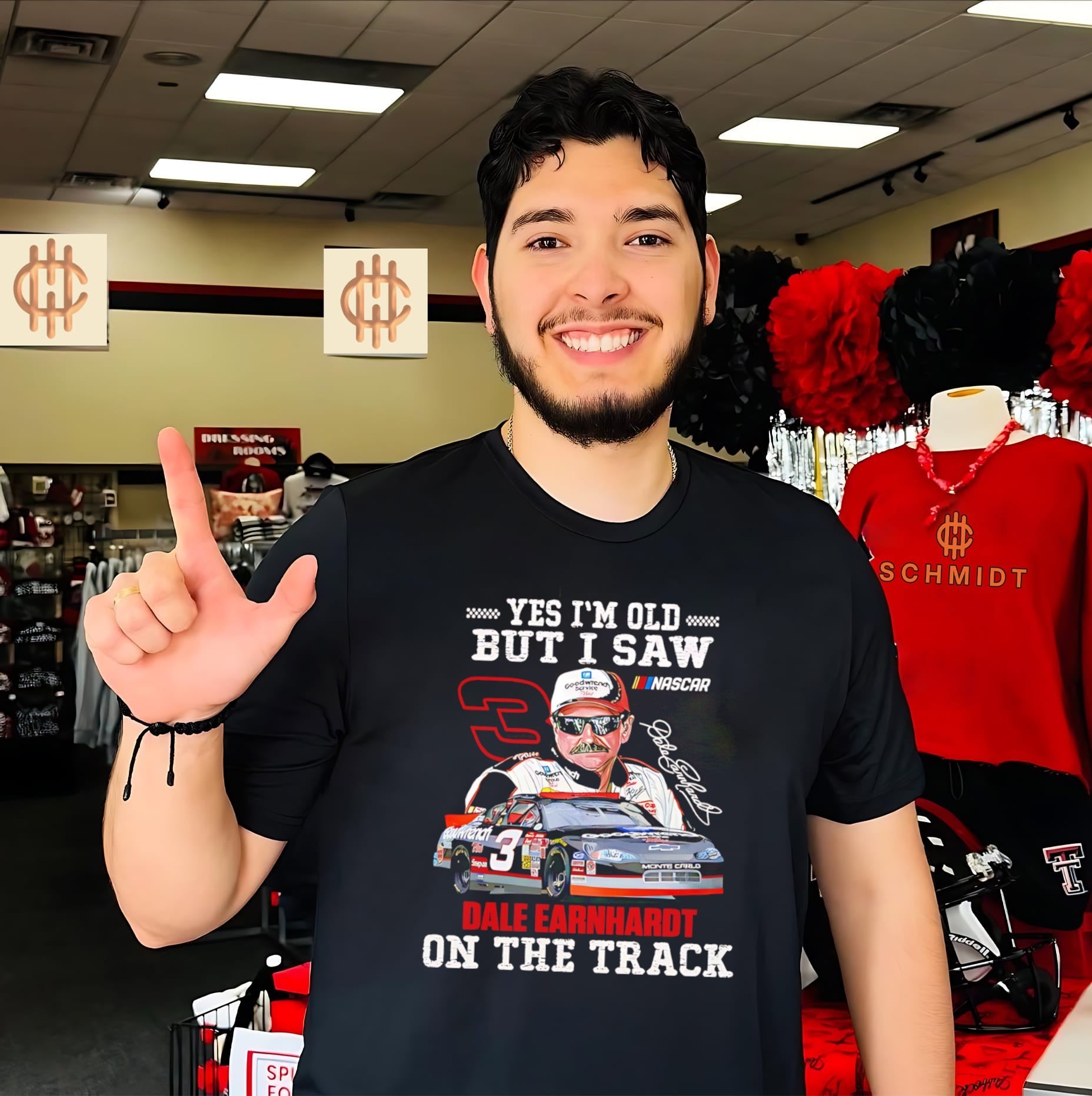 Yes I’m old but I saw Dale Earnhardt on the track signature shirt