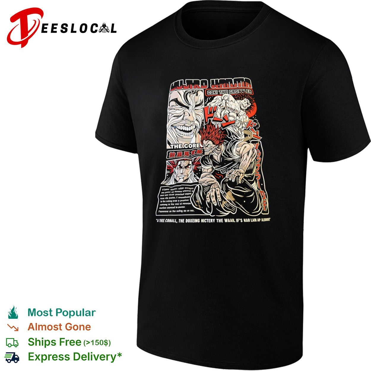 Yujiro Hanma Coki the Grgrapler The Core A Thee Conall The Doxeing shirt