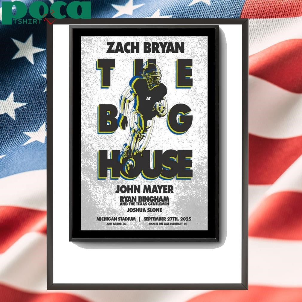 Zach Bryan Sept 27 2025 Show Ann Arbor, MI Michigan Stadium Poster shirt