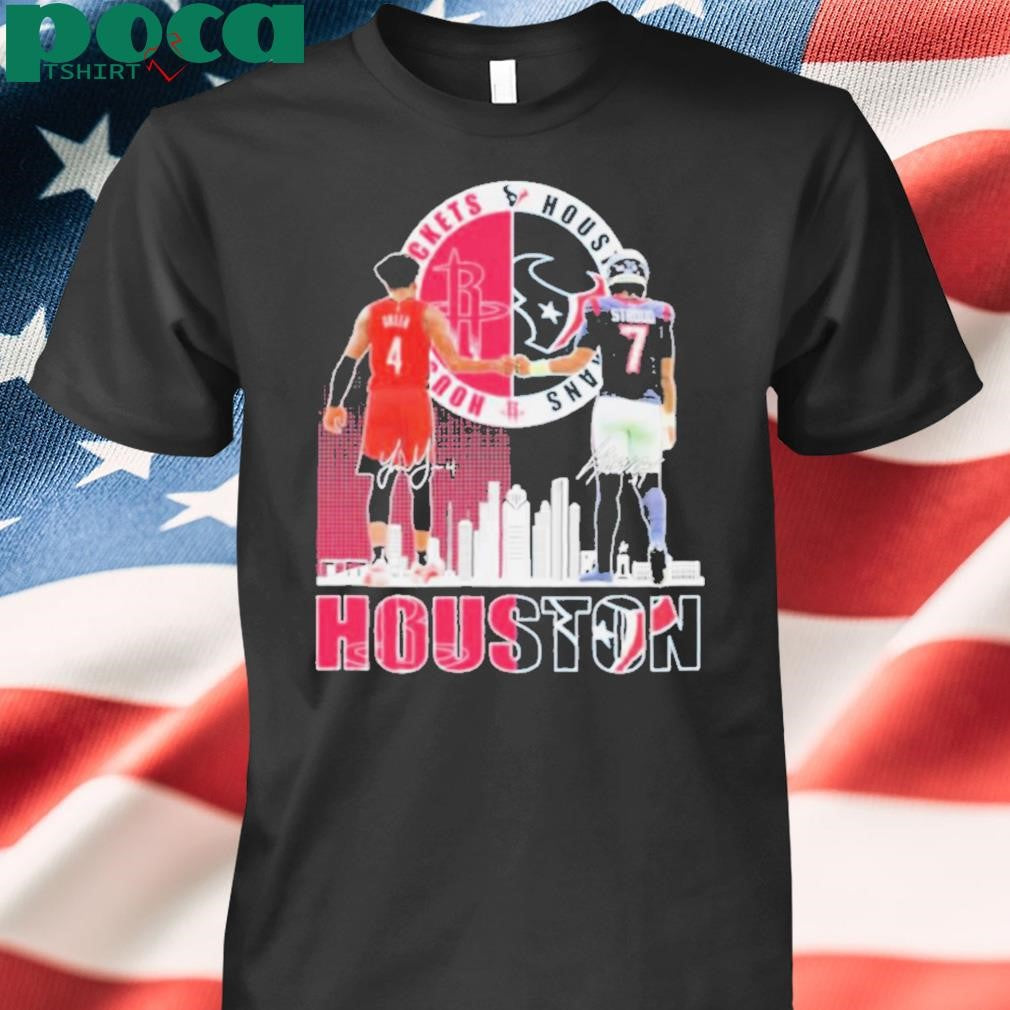 alen Green C. J. Stroud Houston Rockets Houston Texans Skyline Signature T shirts
