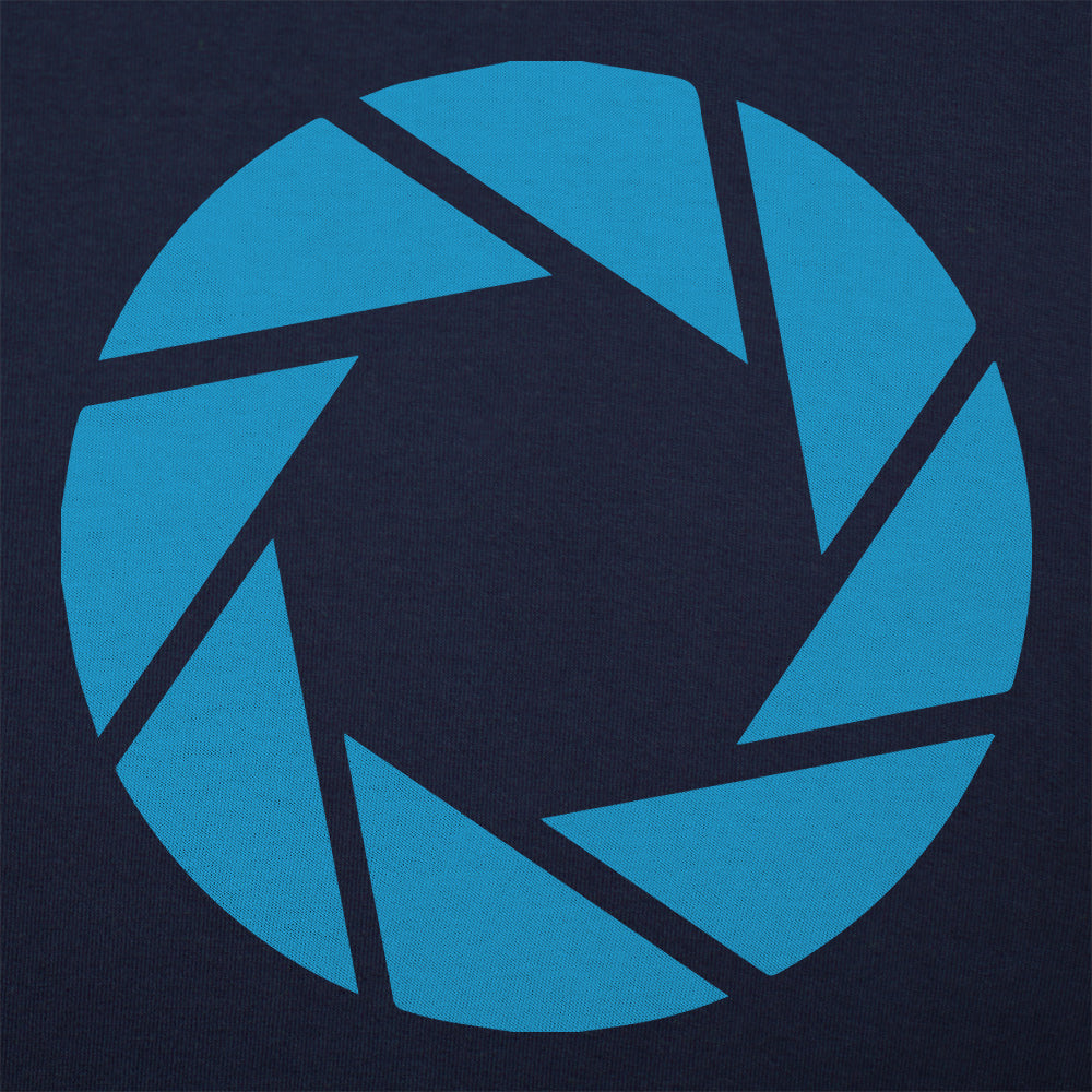 Aperture Labs Blue Camera Shutter Logo