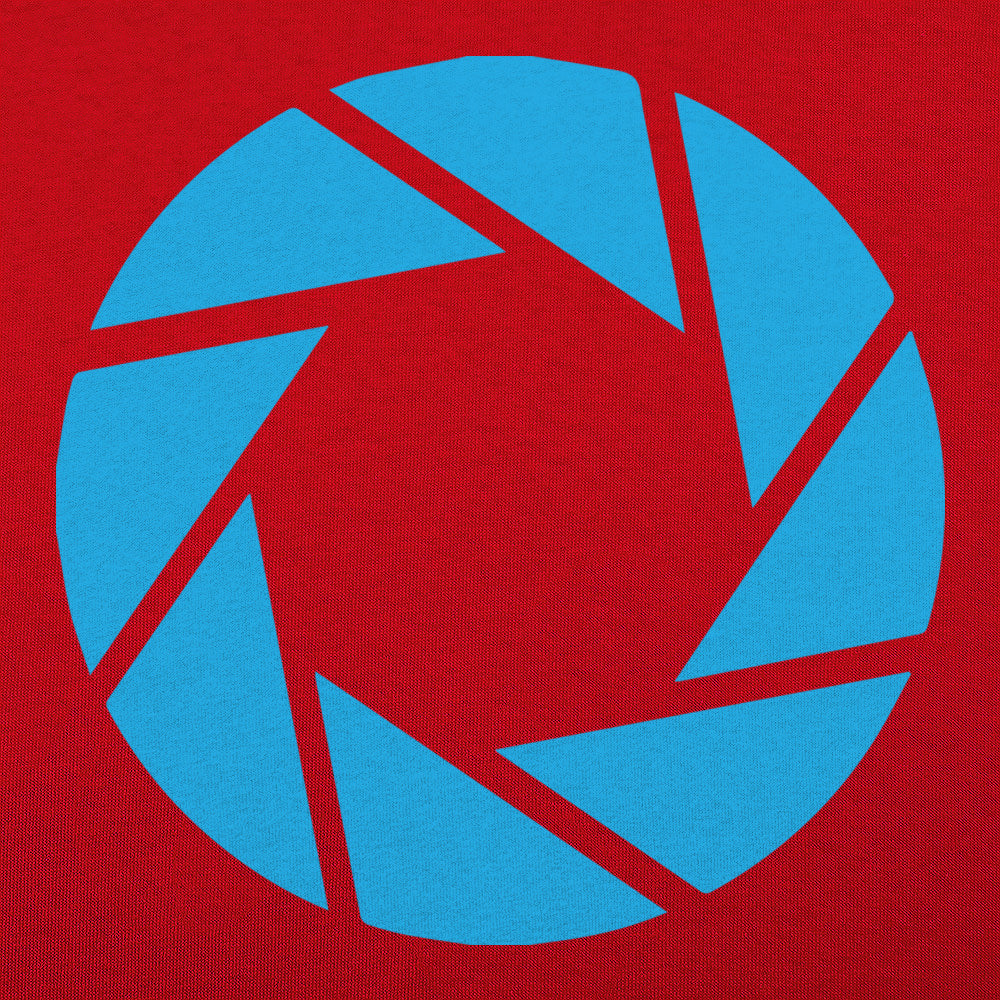 Aperture Labs Blue Camera Shutter Logo