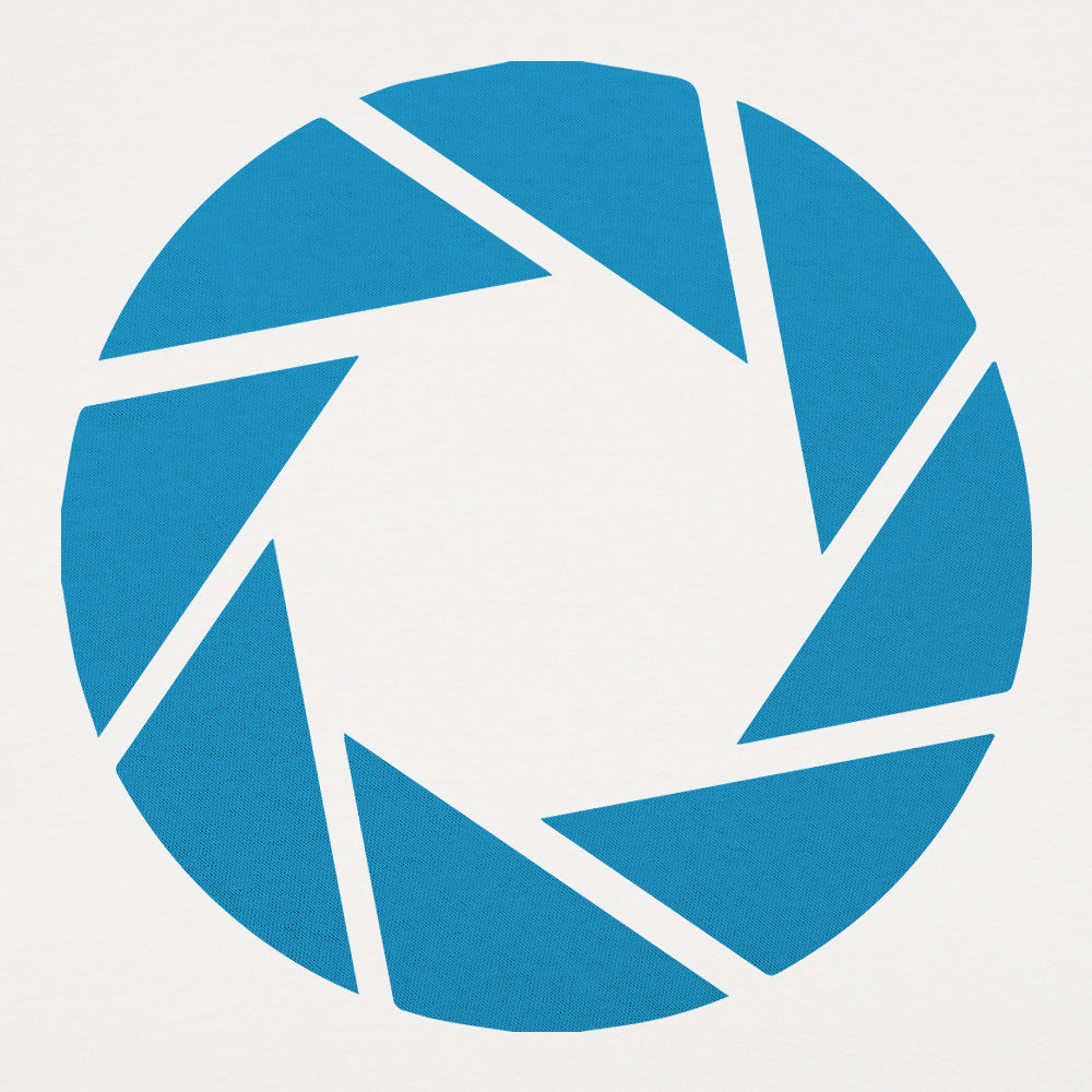 Aperture Labs Blue Camera Shutter Logo