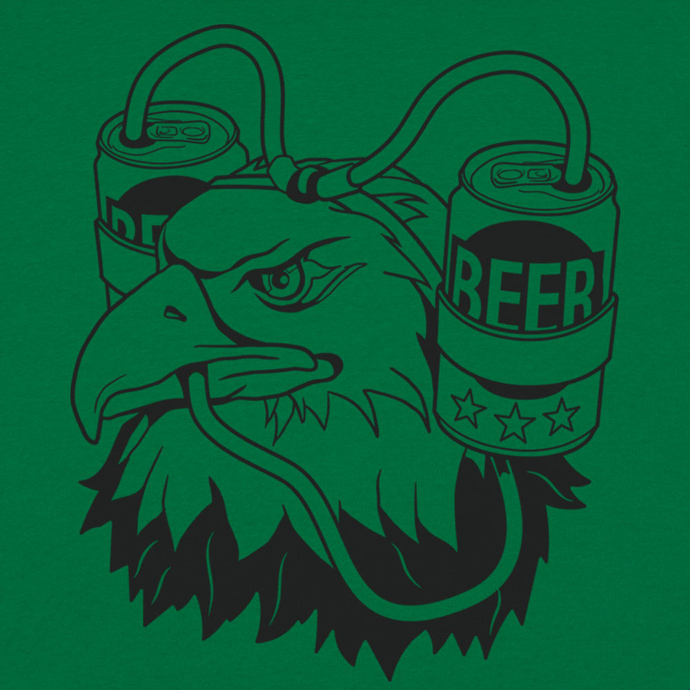 Beer Eagle Bald Eagle Wearing a Beer Helmet