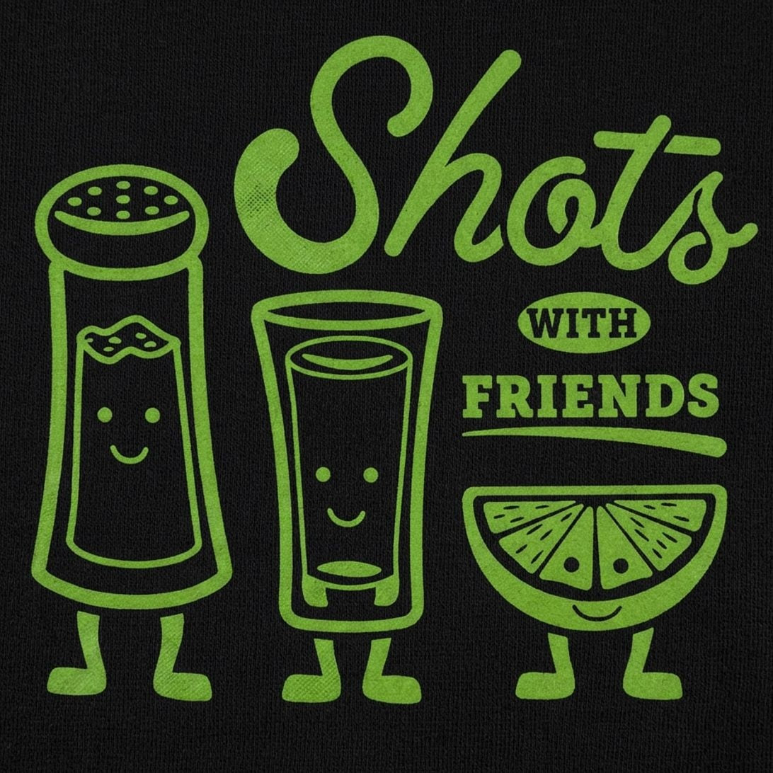 Shots With Friends Salt Shaker Lime and Shot Glass Characters