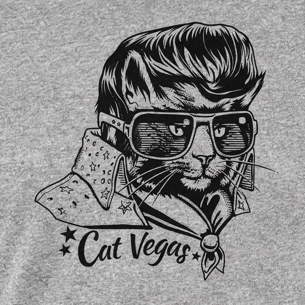 Cat Vegas Rock and Roll Cat with Pompadour and Sunglasses