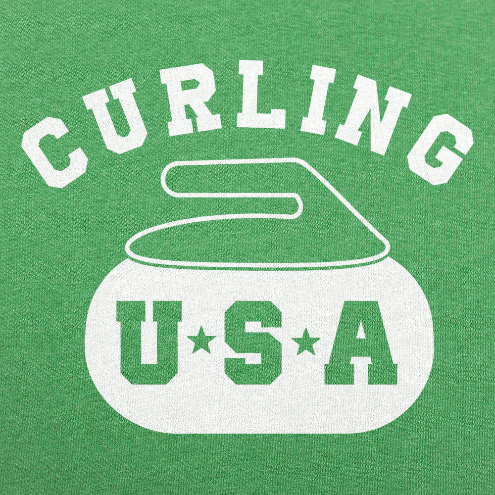 Curling USA Team Curling Stone Logo