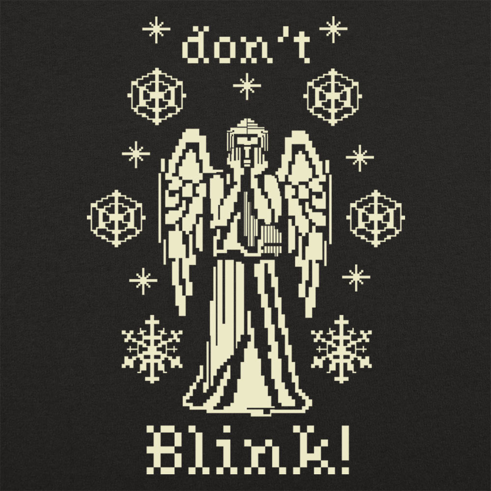 Don't Blink Needlepoint Creepy Christmas Angel Statue