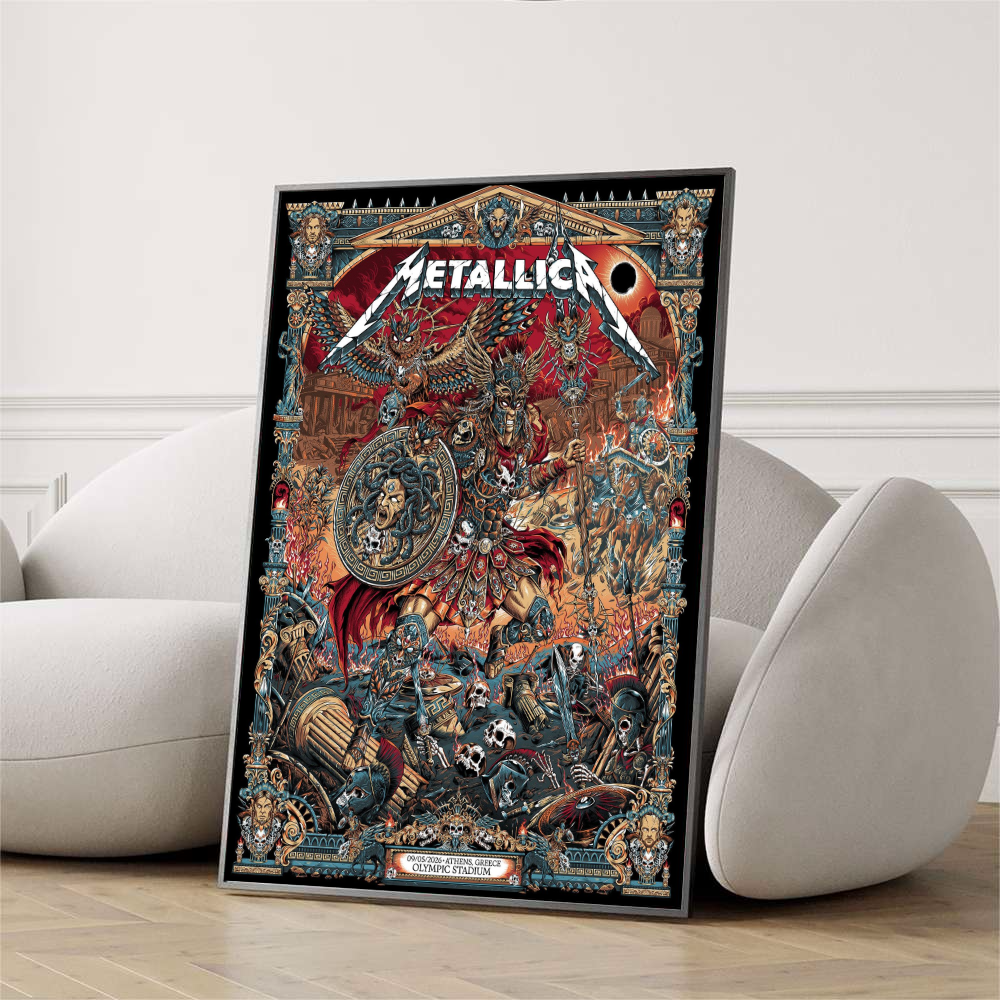 Metallica M72 Athens Greece 2026 Poster At Olympic Stadium On 9 May 2026 By Juan Ma Orozco Poster