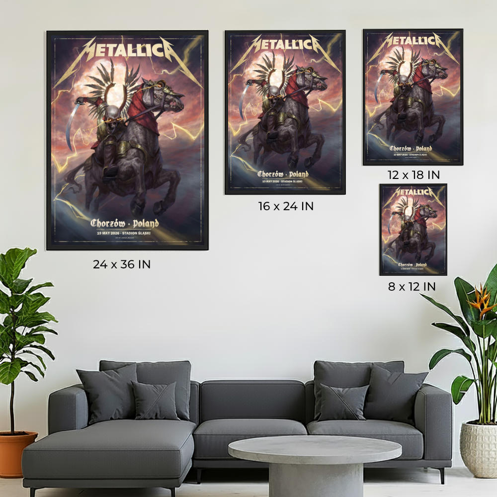 Metallica M72 Chorzów 2026 Stadion Śląski, Poland Poster By Jakub Jagado