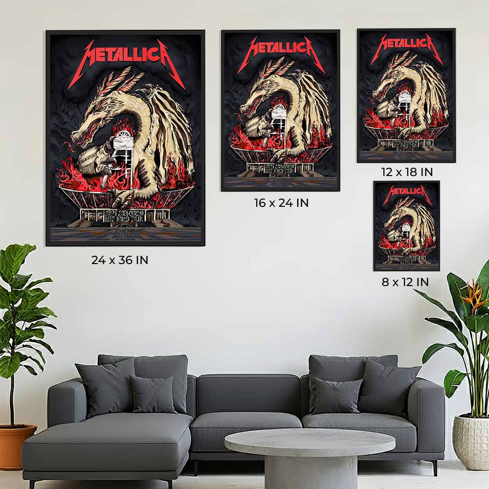 Metallica M72 World Tour Chorzow 2026 Pop-Up Poster by Karol Banach