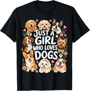 Girl Loves Dogs Unisex T-shirt, Sweatshirt, Hoodie (1)