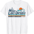 Lake Ontario Vintage Cannada Retro Sunset Lakes Unisex T-shirt, Sweatshirt, Hoodie (1)