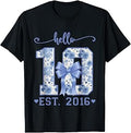 10 Est 2016 Blue Coquette Bow 10th Birthday Girl Unisex T-shirt, Sweatshirt, Hoodie (1)
