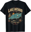 Retro Vintage Lake Ontario Unisex T-shirt, Sweatshirt, Hoodie (1)