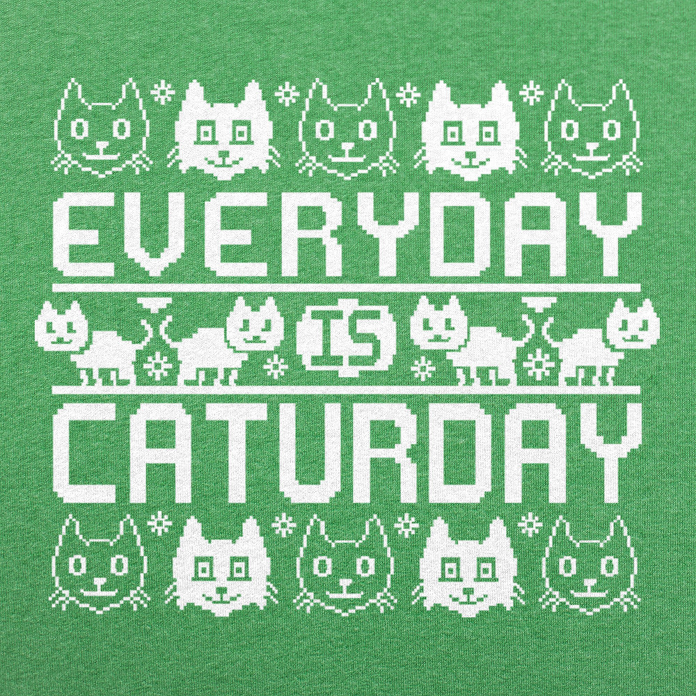 Every Day Is Caturday Ugly Sweater Style Cat Pattern