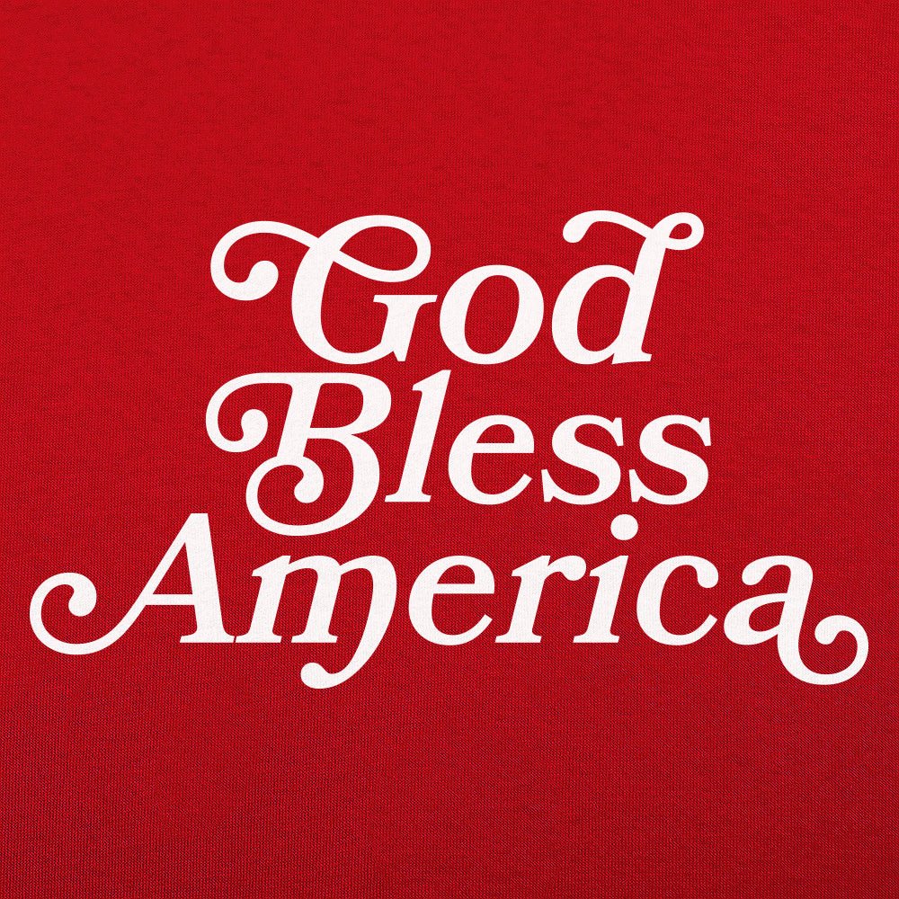 God Bless America Patriotic Script Typography
