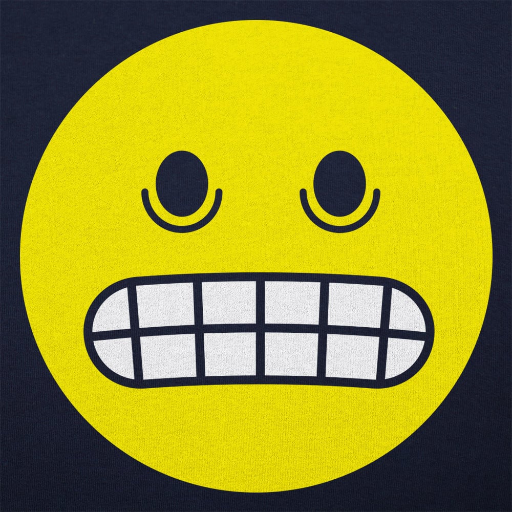 Grimacing Face Yellow Emoji with Clenched Teeth