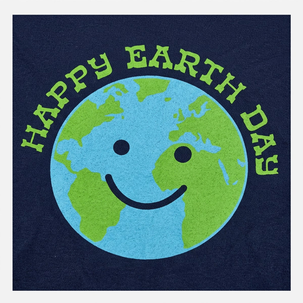 Happy Earth Day Smiling Planet Earth