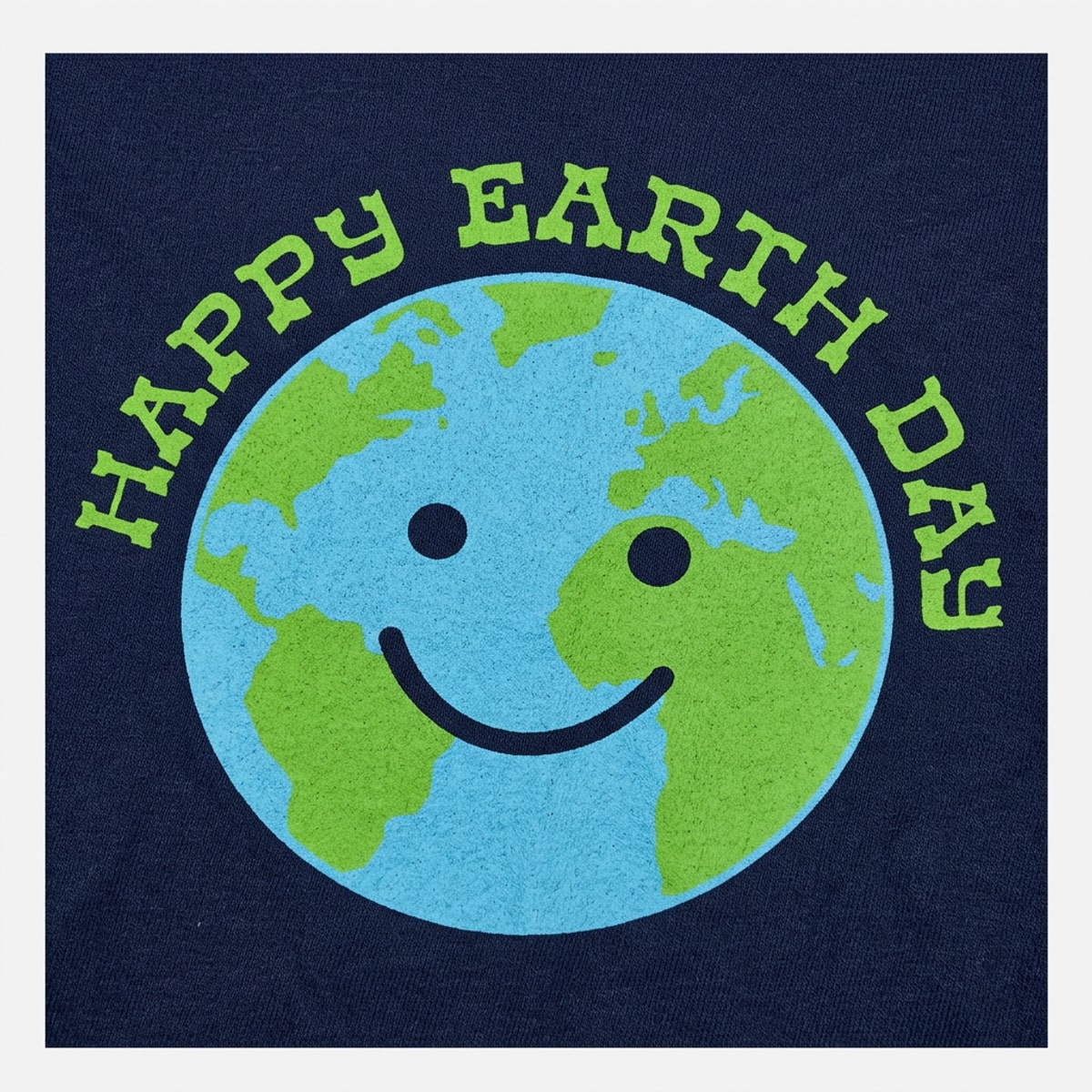 Happy Earth Day Smiling Planet Earth