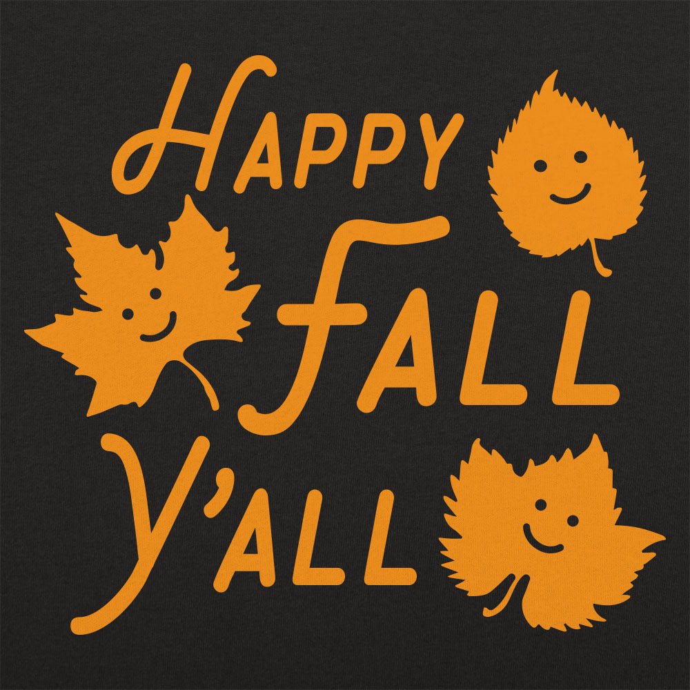 Happy Fall Y'all Smiling Autumn Leaves