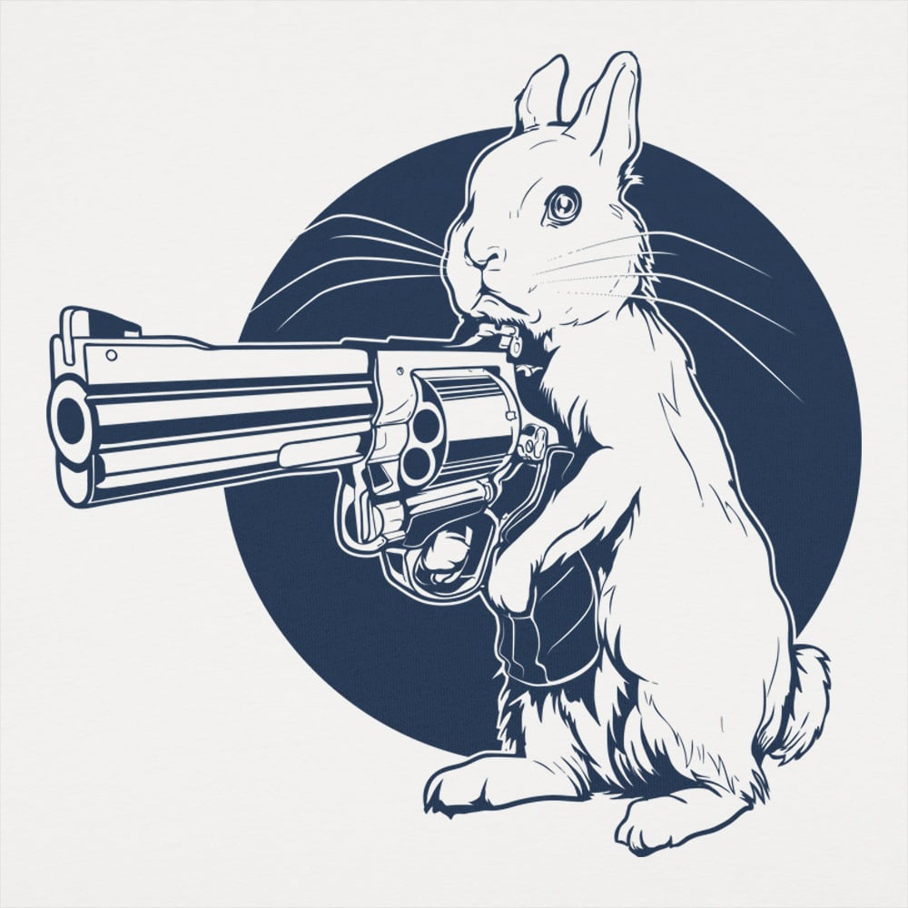 Hare Trigger - Rabbit Holding Revolver