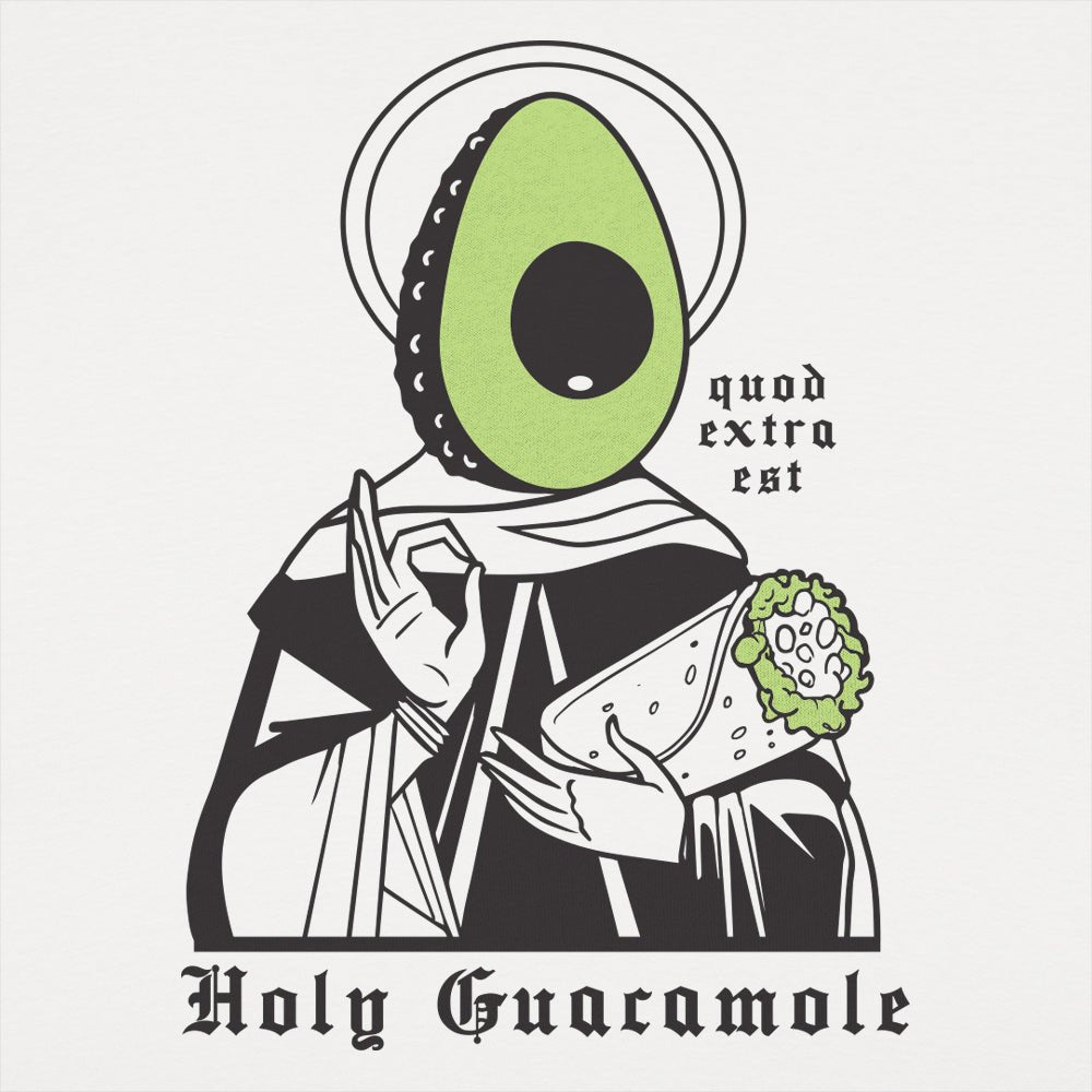Holy Guacamole Avocado Saint with Taco
