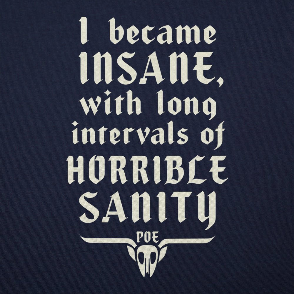 Horrible Sanity Edgar Allan Poe Insanity Quote