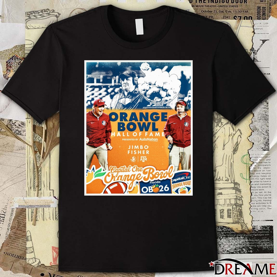 Coach Jimbo Fisher 2025 Orange Bowl Hall of Fame Poster t-shirt