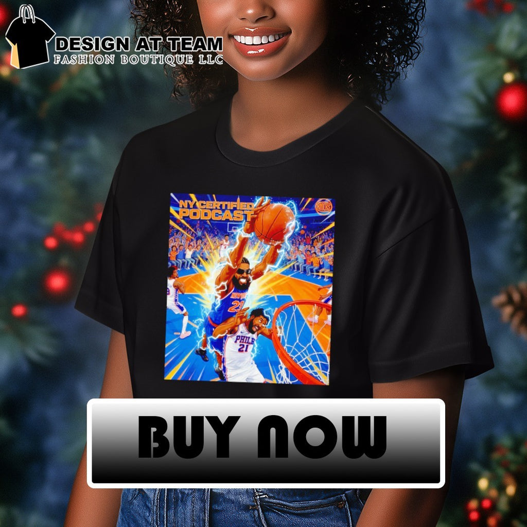 The Knicks Game 4 Joel Embiid Vs Mitchell Robinson NBA Moment art shirt