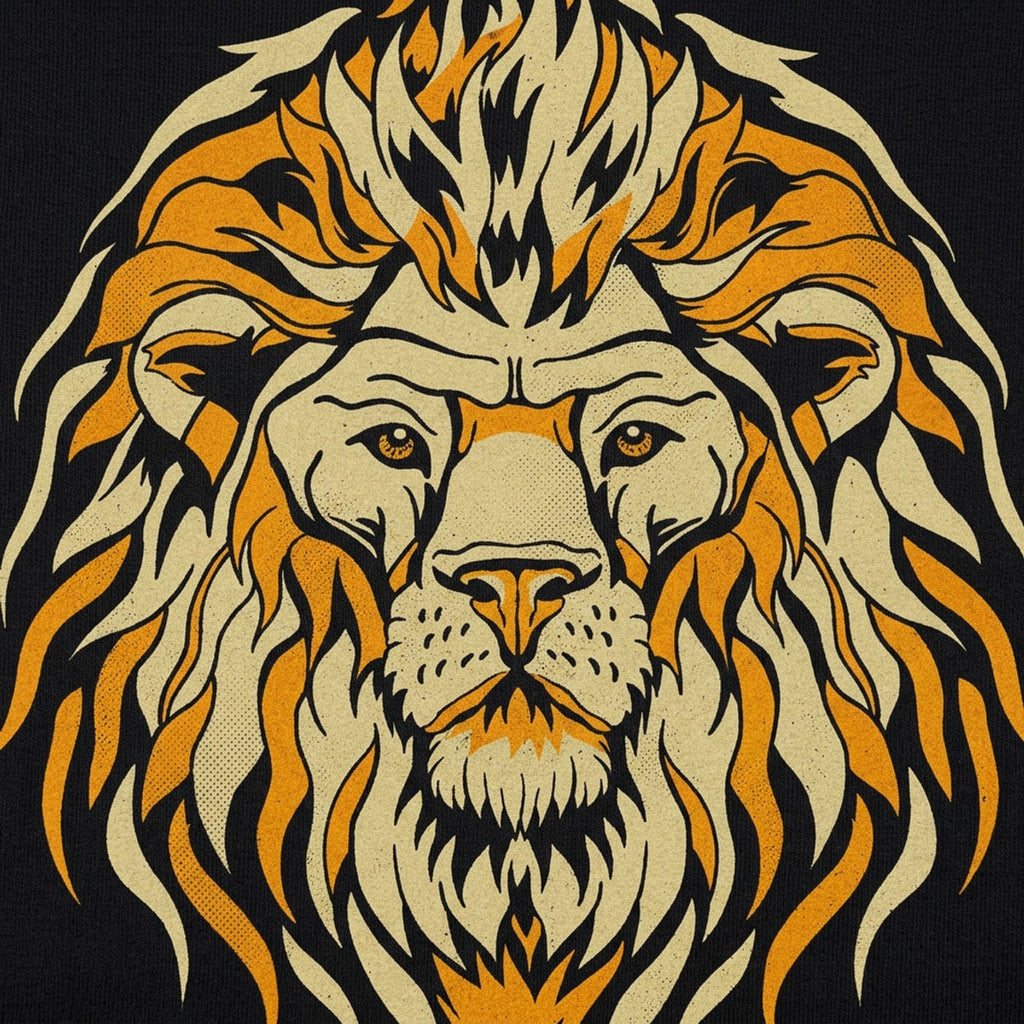 Lion Spirit Bold Tribal Lion Face