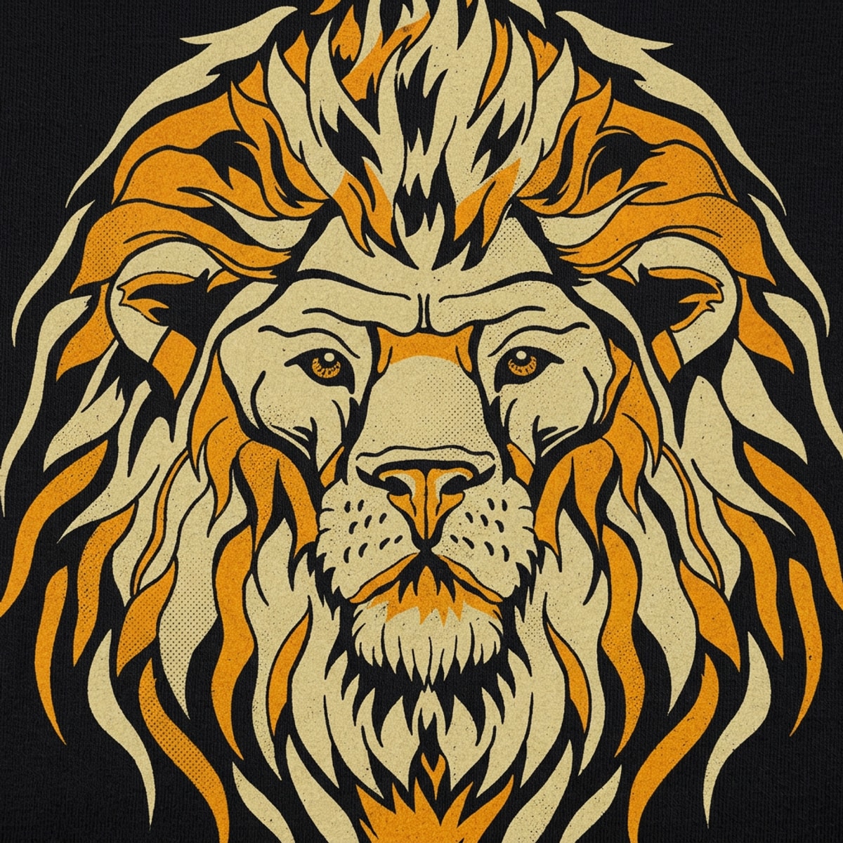 Lion Spirit Bold Tribal Lion Face