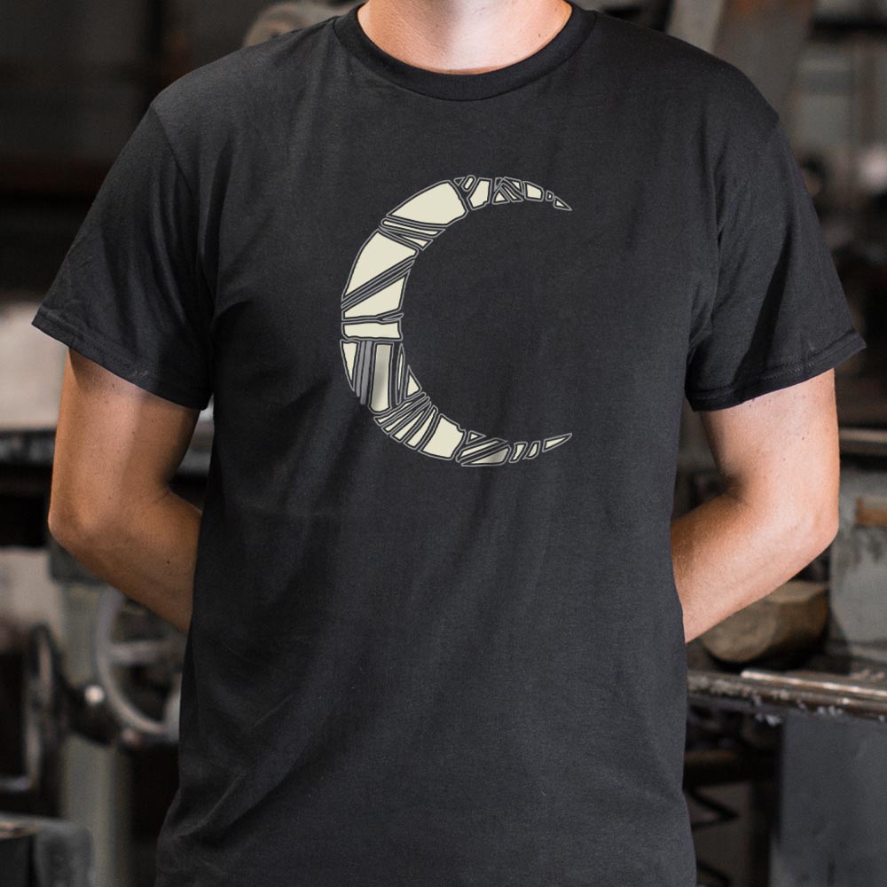 Moon Night - Geometric Crescent Moon Design