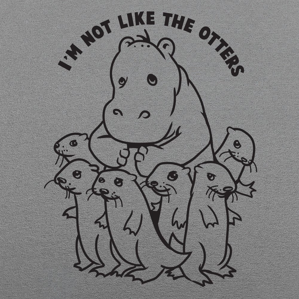 Not Like The Otters Hippo Surrounded by Otters