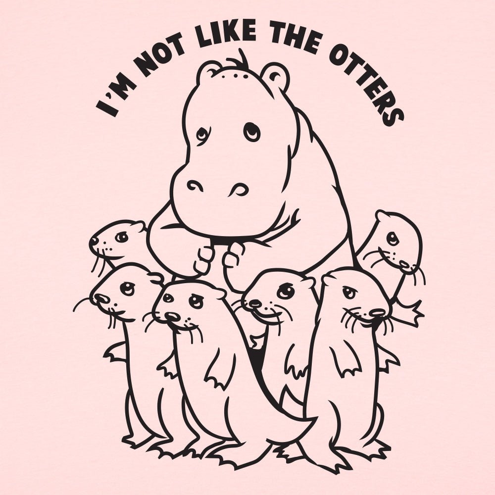Not Like The Otters Hippo Surrounded by Otters