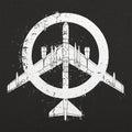 Peace Bomber Fighter Jet Peace Sign
