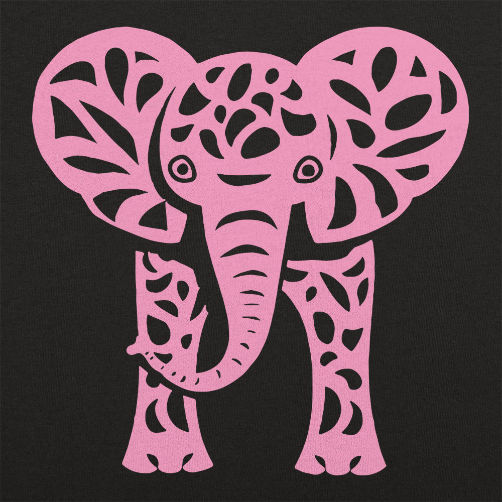 Pink Elephant - Ornamental Mosaic Elephant Design